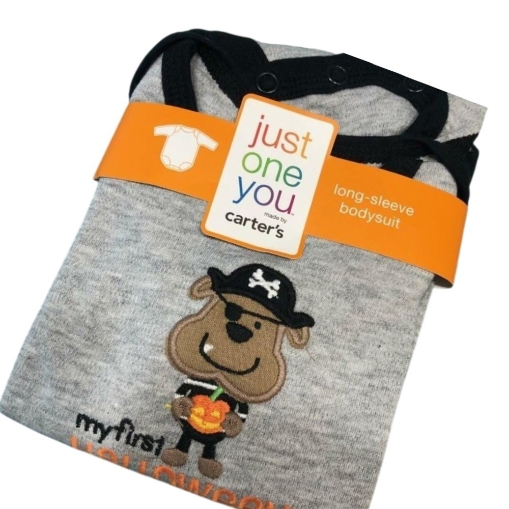 NEW Carter's Baby's FIRST HALLOWEEN One PC Bodysuit Puppy Pirate 3 MO Long Sleev